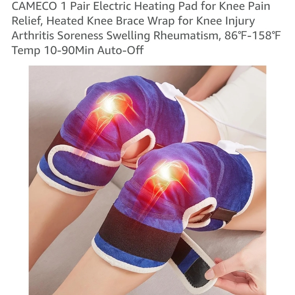 Blue Heated Knee Brace Wrap